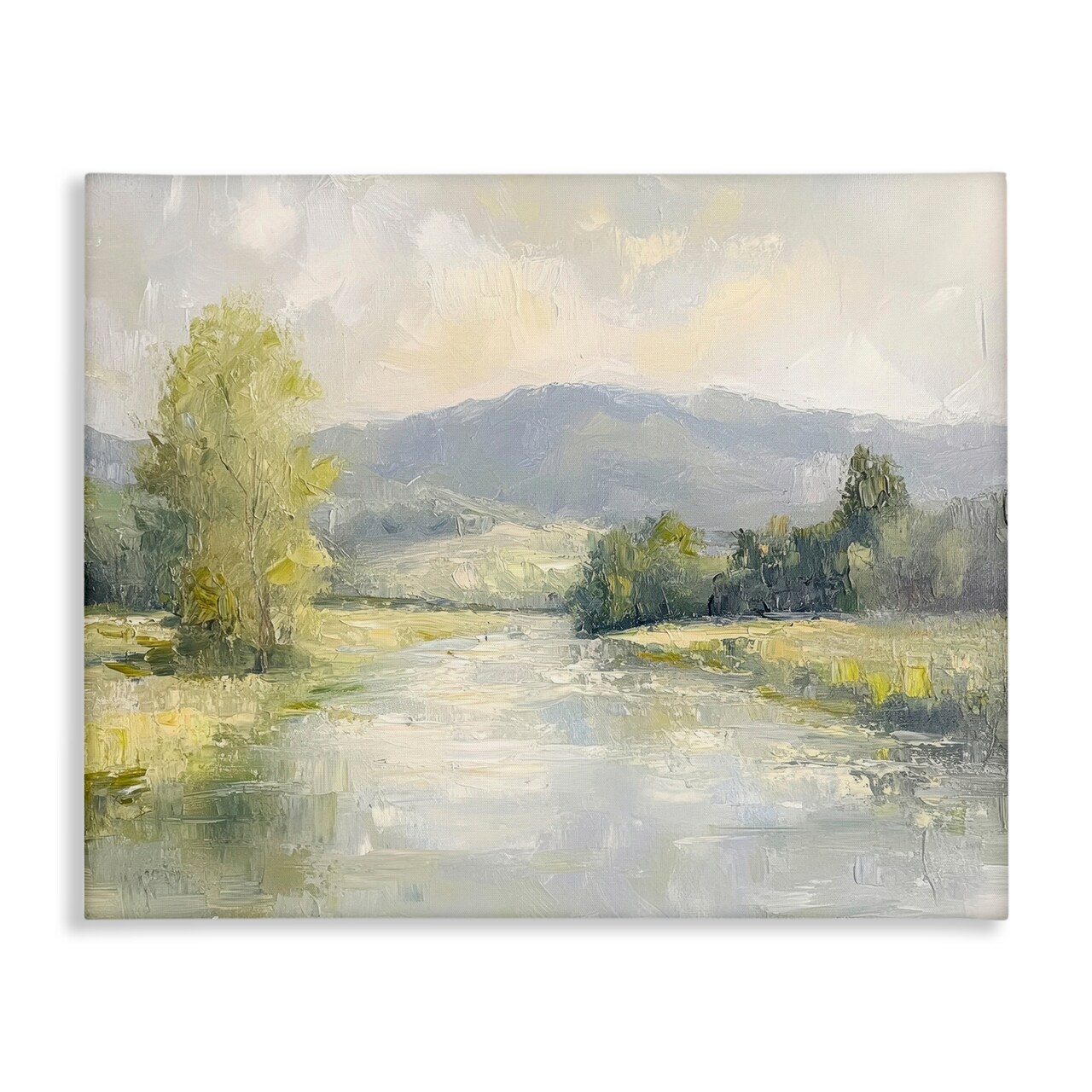 Stupell Industries Abstract River & Mountain Scene Canvas Design by Petal Prints Design